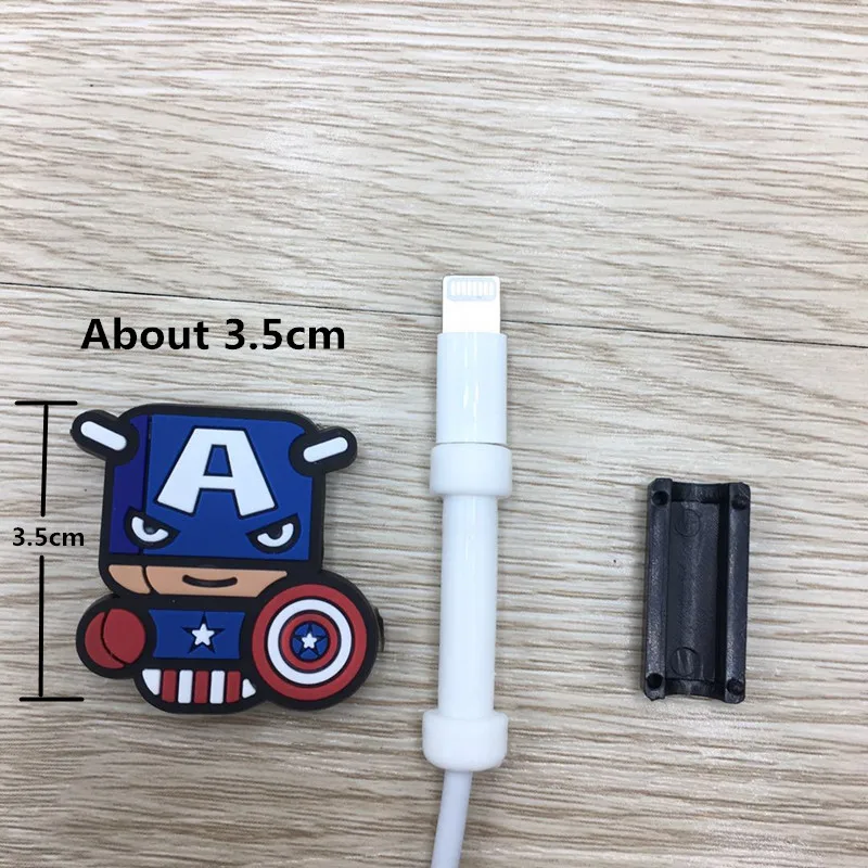 10 шт. usb-кабель с мультипликационным принтом защита для управления линией