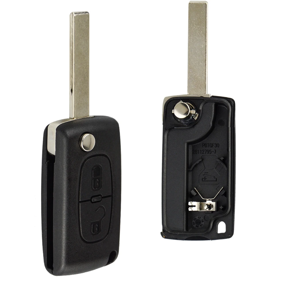 Чехол брелок OkeyTech для выкидного ключа с 2 кнопками Peugeot 107 207 307 307S 308 407 607 Citroen C2 C3 C4 C5