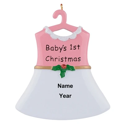 Baby Girl Skirt Детское первое рождественское персонализированное Рождественское украшение, домашнее украшение подарок на день рождения ребенка, орнамент ручной работы - Цвет: Baby Girl Skirt