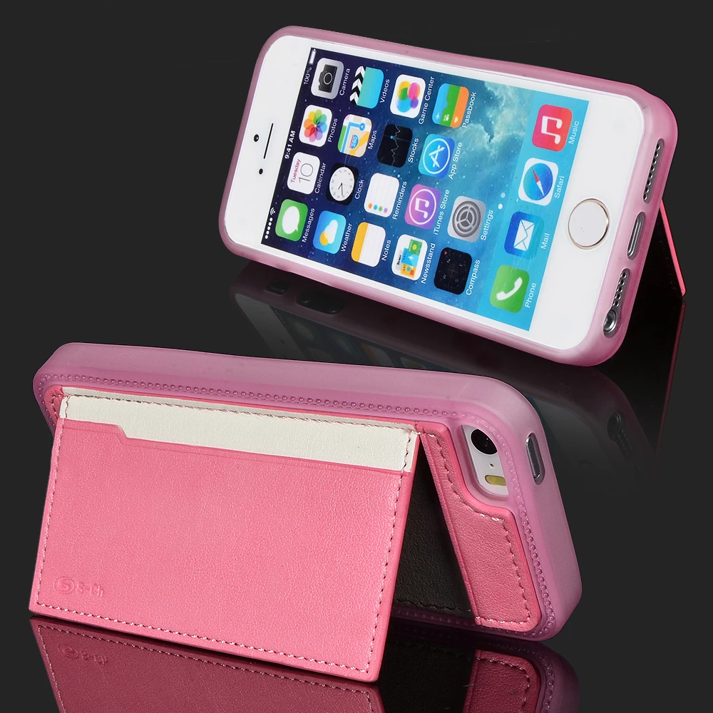 Чехол-подставка из искусственной кожи с полным покрытием для Apple iPhone 5 | Мобильные