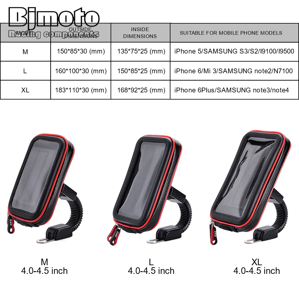 Мотоциклетный Байкерский держатель для мобильного телефона Bjmoto с сенсорным