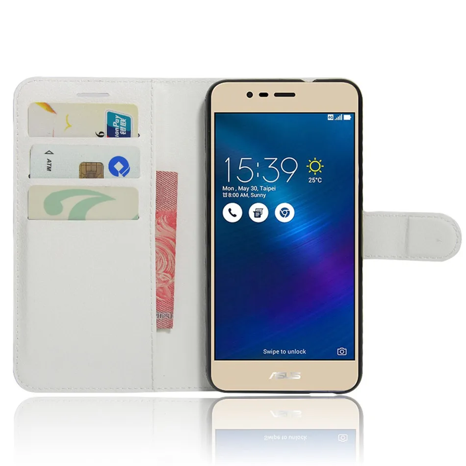 White Чехол s для Asus Zenfone 3 Max ZC520TL, чехол, кошелек из искусственной кожи чехол для ASUS X008D ASUS_X008DA, держатель, подставка, чехол для телефона - Цвет: White