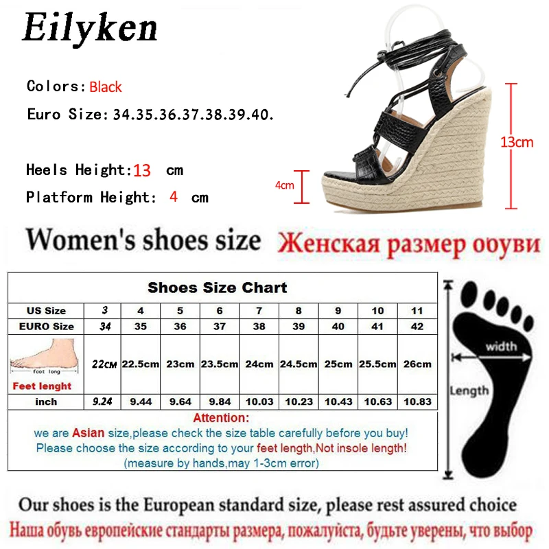 Eilyken/Новинка 2021 года Высококачественные однотонные Босоножки на платформе со