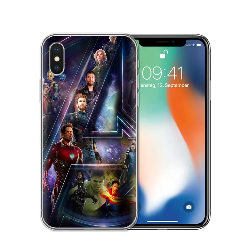 Avengers Infinity War Thanos Phone case For iphone X 6 6S 7 8 Plus 5 5S Soft Silicone Cover iPhone 7Plus 8Plus |