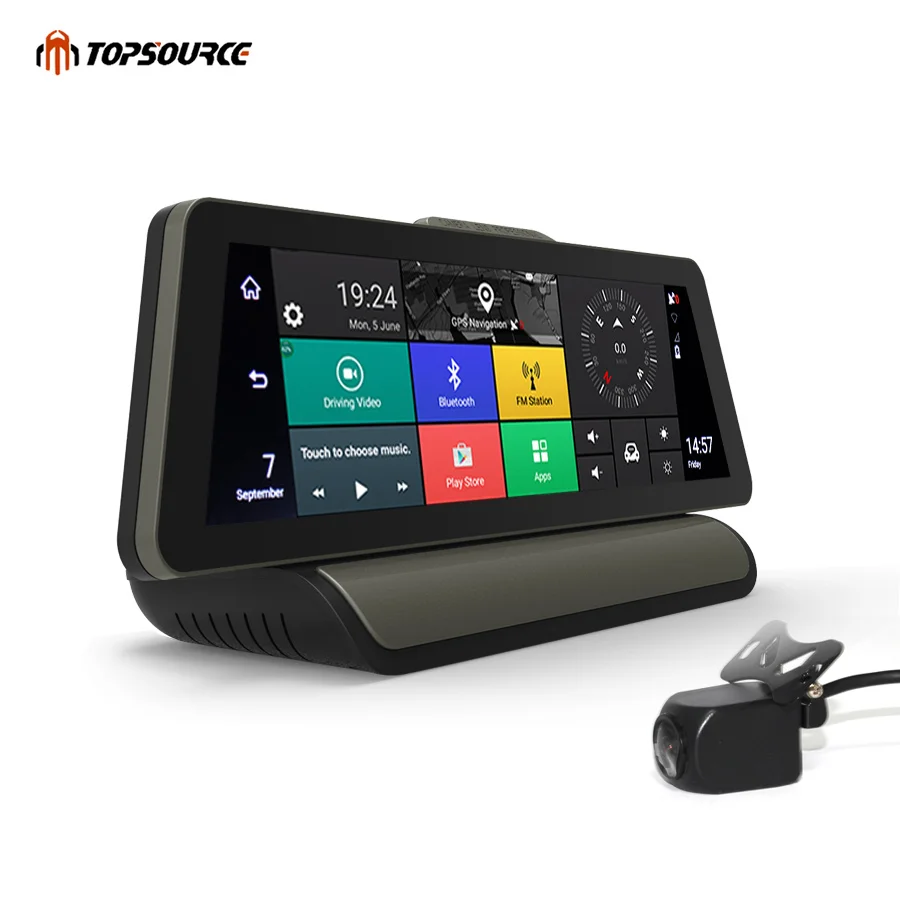 Автомобильный видеорегистратор TOPSOURCE 3G 4G 10 дюймов Android 5 0 1 HD