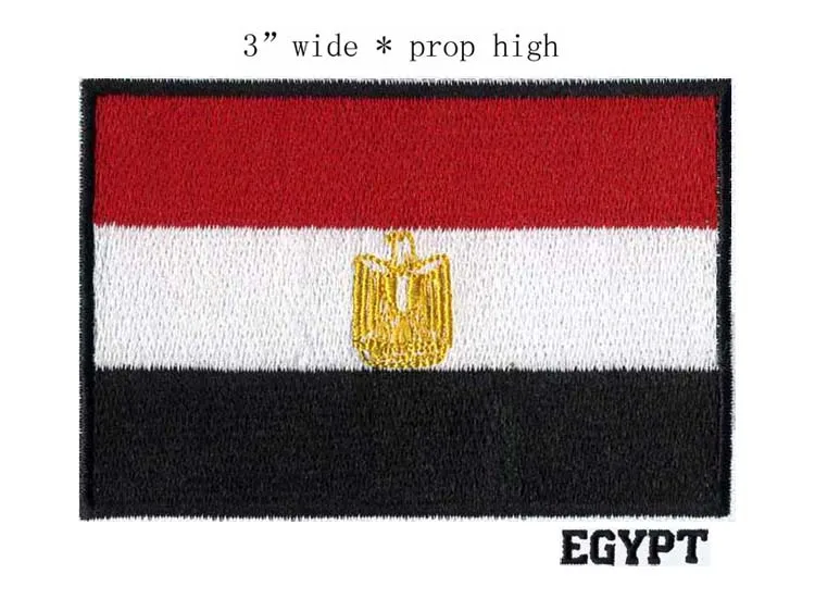 Egypt 50B 1 шт., ширина 7,62 см, флаг страны, нашивки, нашивки, вышитые, США, Великобритания, Франция, Египет, флаг, тактические, военные, железные нашивки, армейская аппликация - Цвет: Egypt 50B