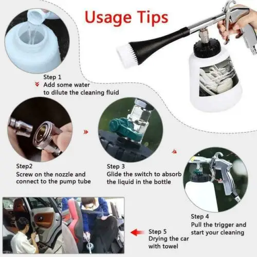 Автомобильная мойка с пульсом высокого давления пистолет для глубокой очистки