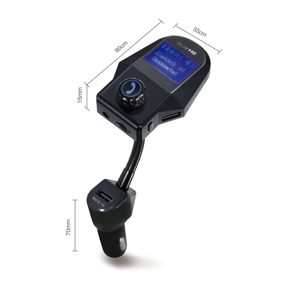 M8 Автомобильный Bluetooth Hands Free fm передатчик 3 5 мм AUX MP3 плеер 3.1A USB Автомобильное