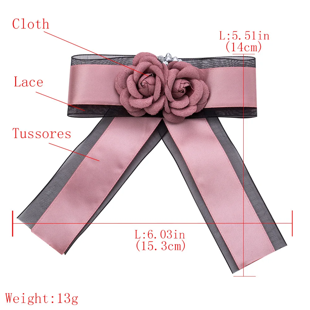 Meidi Милая рубашка с бантом галстук-бабочка брошь заколки-бантики Кружевной