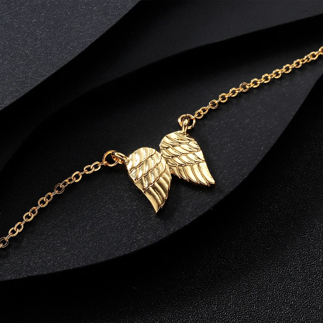 Браслет Kinitial из нержавеющей стали в виде крыльев элегантный простой женский