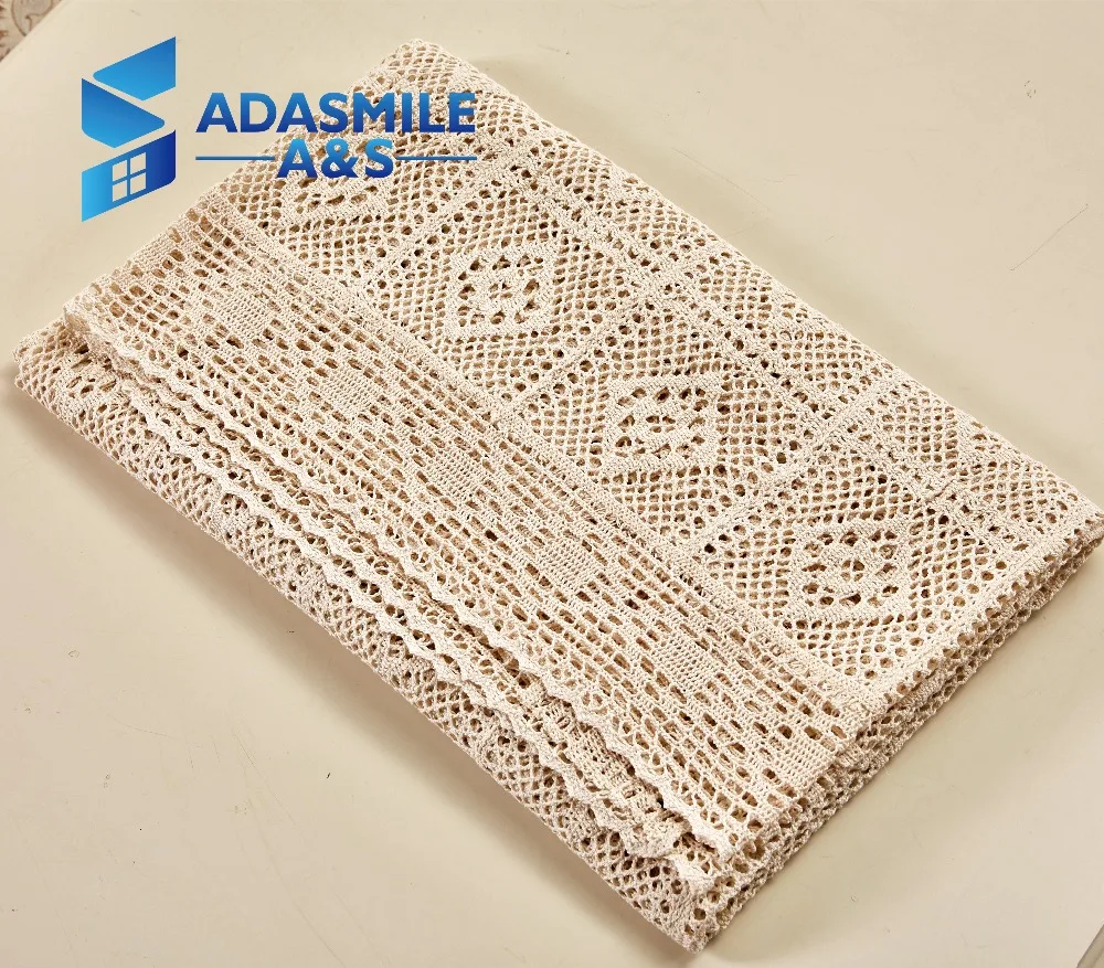Adasmile крючком Цветочные Элегантные квадратные кружева скатерти покрытие стола накладки скатерть для Banqute Свадебная вечеринка украшения