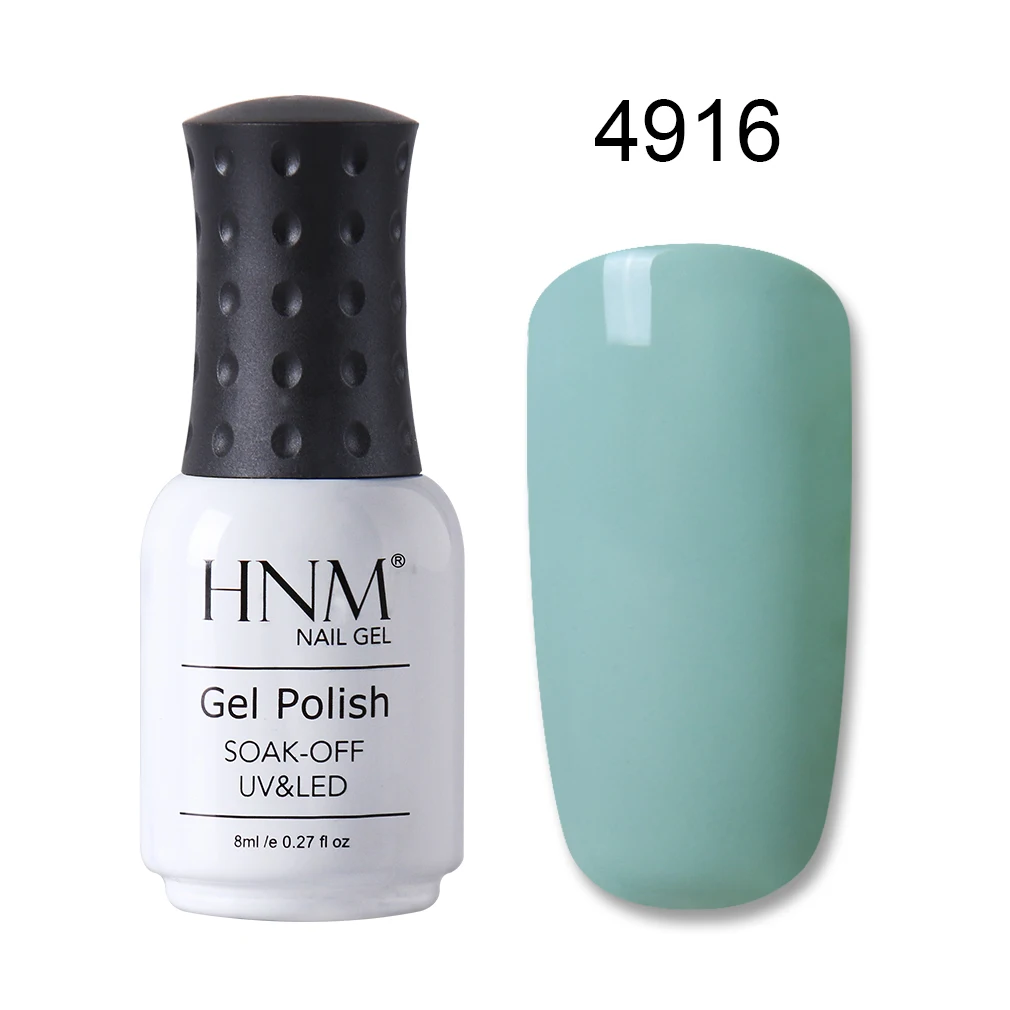 Цветной Гель лак для ногтей с макароном HNM 8 мл Полупостоянный УФ долговечный