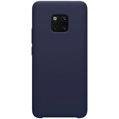 NILLKIN Flex чистый жидкий силиконовый чехол для huawei mate 20 pro, мягкая задняя крышка с защитой от отпечатков пальцев, мягкий чехол для huawei mate 20 pro - Цвет: Тёмно-синий