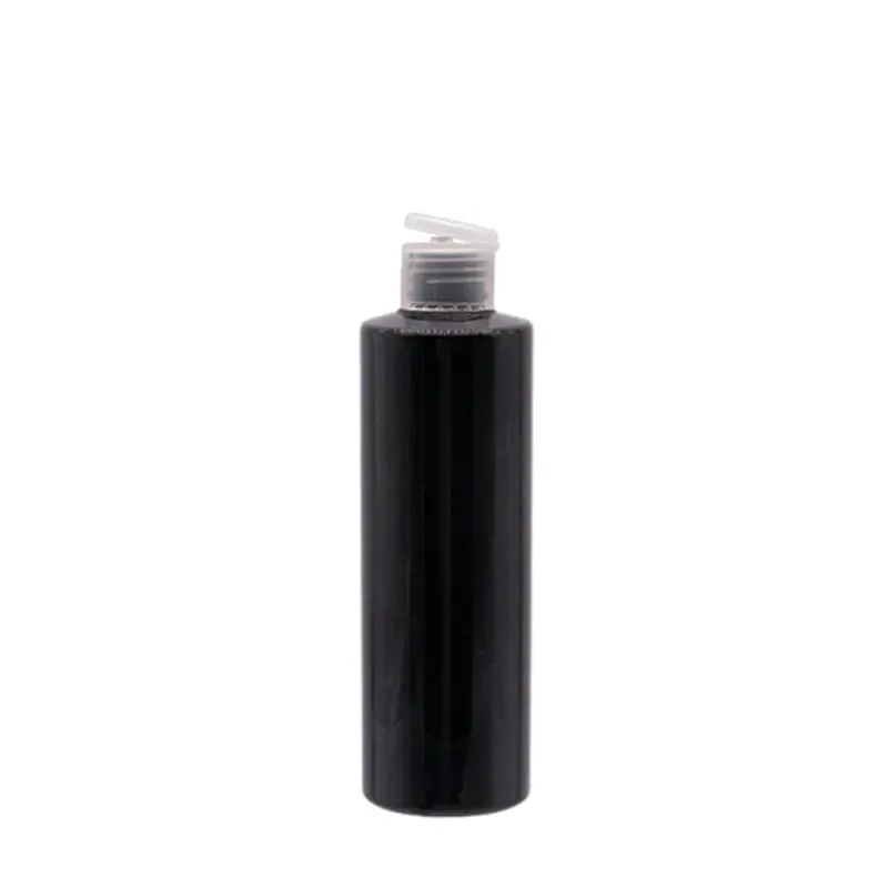 Black Bottle Clear 250 мл X 25 прозрачный пластик косметический лосьон крем бутылка флип Топ крышка 250cc Пустые контейнеры для шампуня прозрачные бутылки для мытья - Цвет: Black Bottle Clear