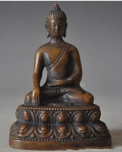 

$ Старое ремесло $ буддизм старое фановое бронзовое Джосс sakyamuni Шакьямуни амитха искусственное ремесло