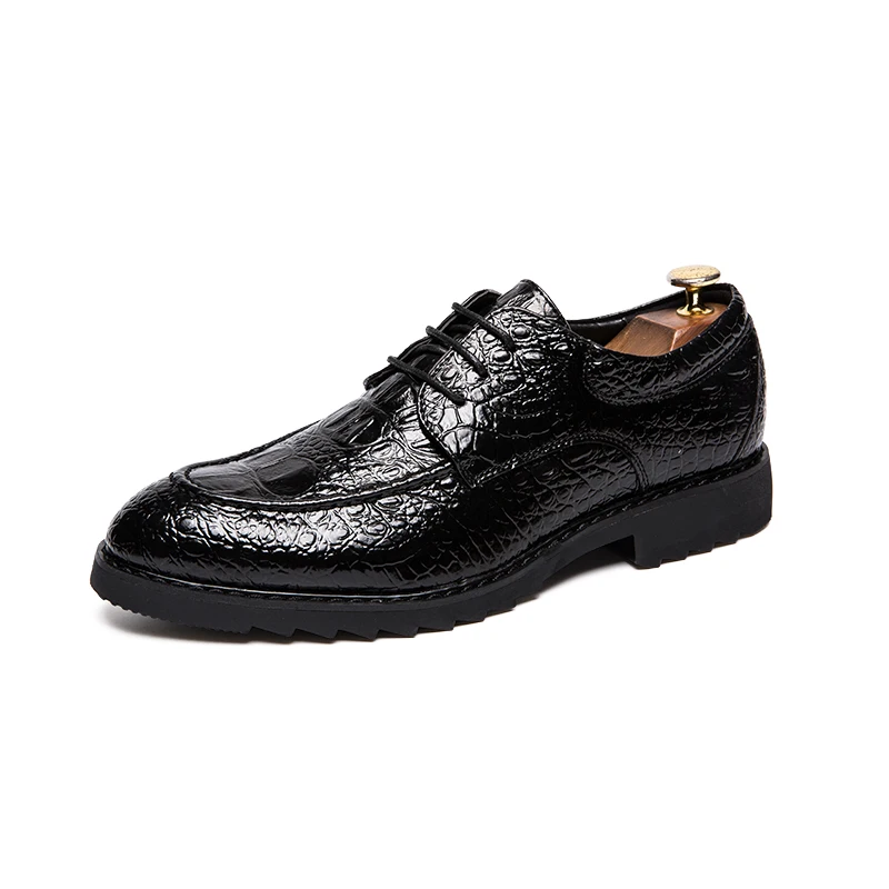 England style men leisure business nightclub soft leather shoes alligator grain platform oxfords shoe zapatos de hombre mocassin | Обувь