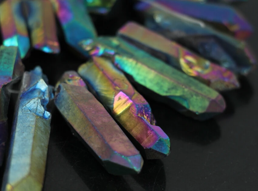 Бусины-подвески из титанового необработанного кристалла 15 5 дюймов | Украшения и