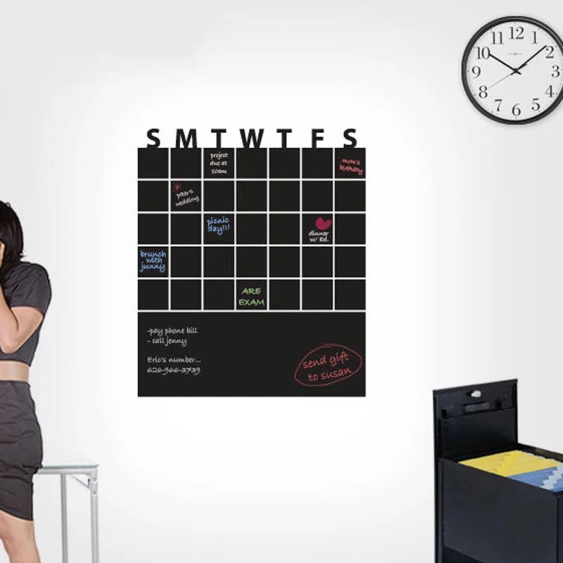 Сделай Сам ежемесячный и еженедельник доске виниловые наклейки на стены