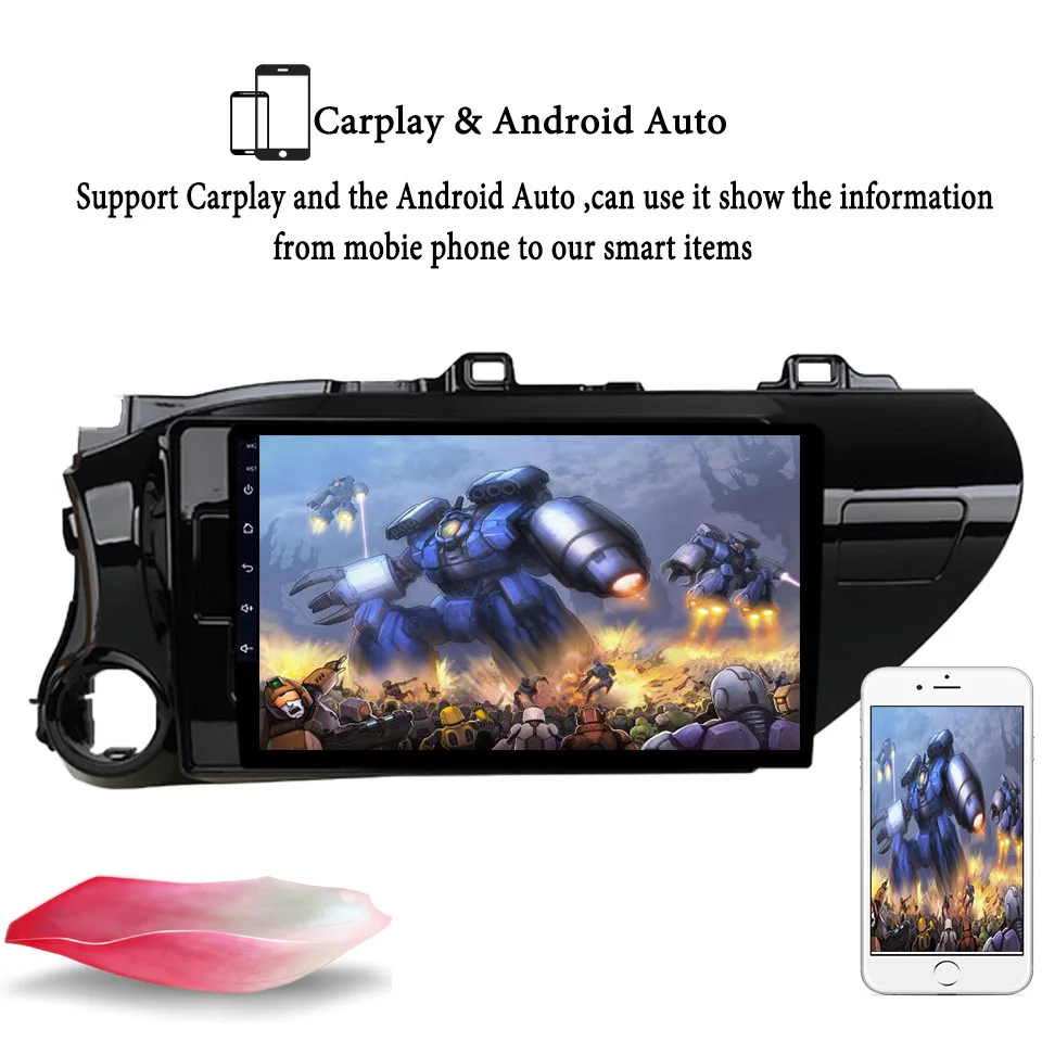 Восьмиядерный Android 10 0 автомобильный DVD мультимедиа GPS navi система для TOYOTA Hilux 2016 2017