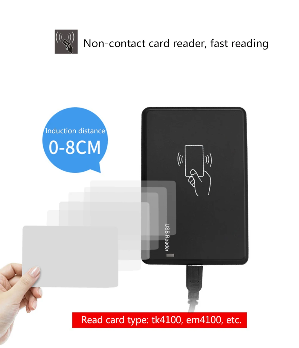 125 кГц мини USB RFID считыватель проксимированных ID карт для TK4100 EM4100 бирка для ключей
