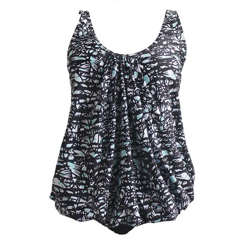 Женский купальник Танкини большого размера женский в стиле ретро бикини пляжный