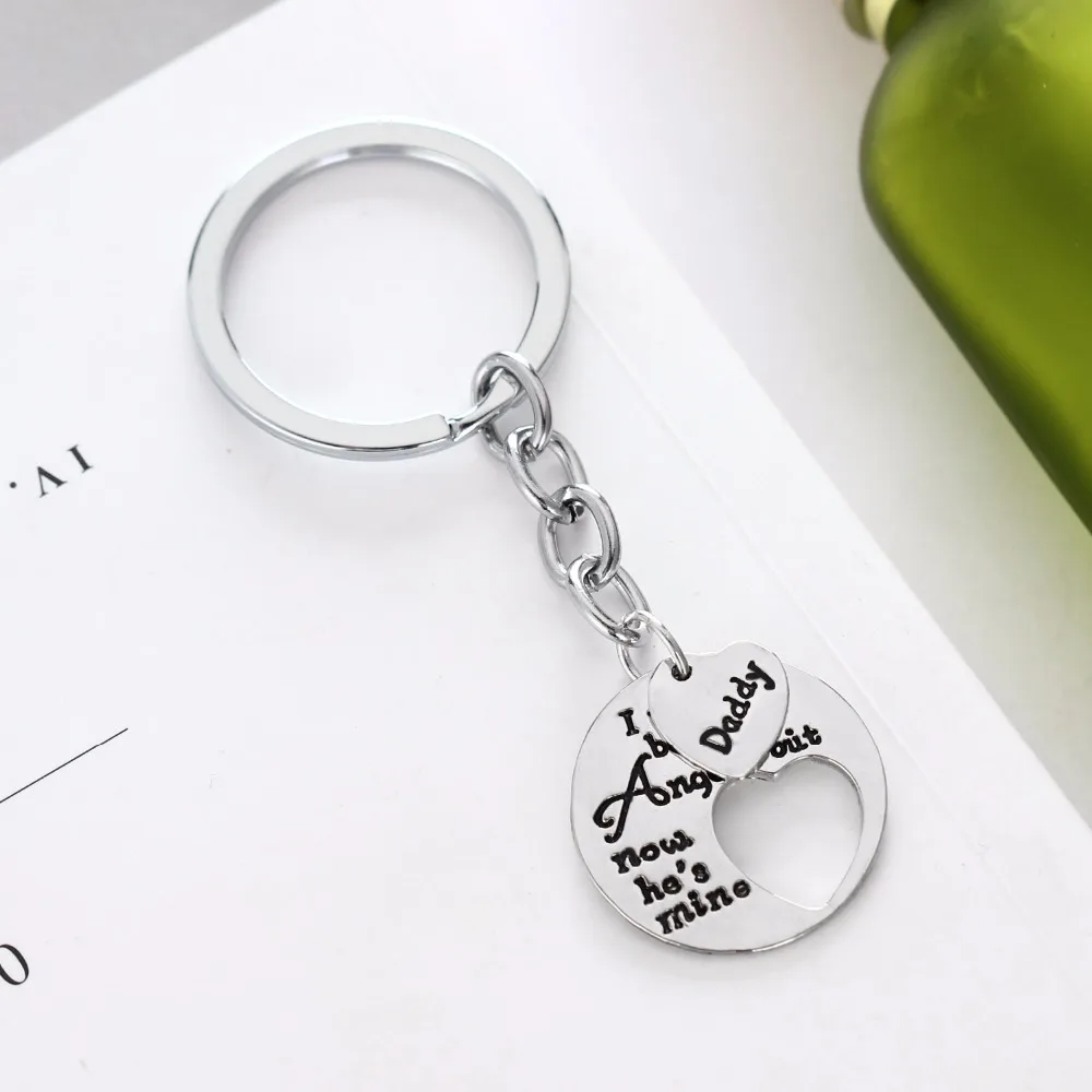 Папа привлекательные подвески в виде сердечек брелок я раньше был его ангелом