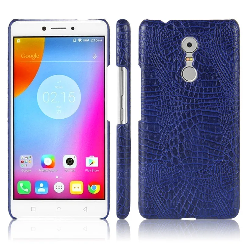 Чехол для Lenovo K6 Note Жесткий из поликарбоната с крокодиловым узором + задняя крышка
