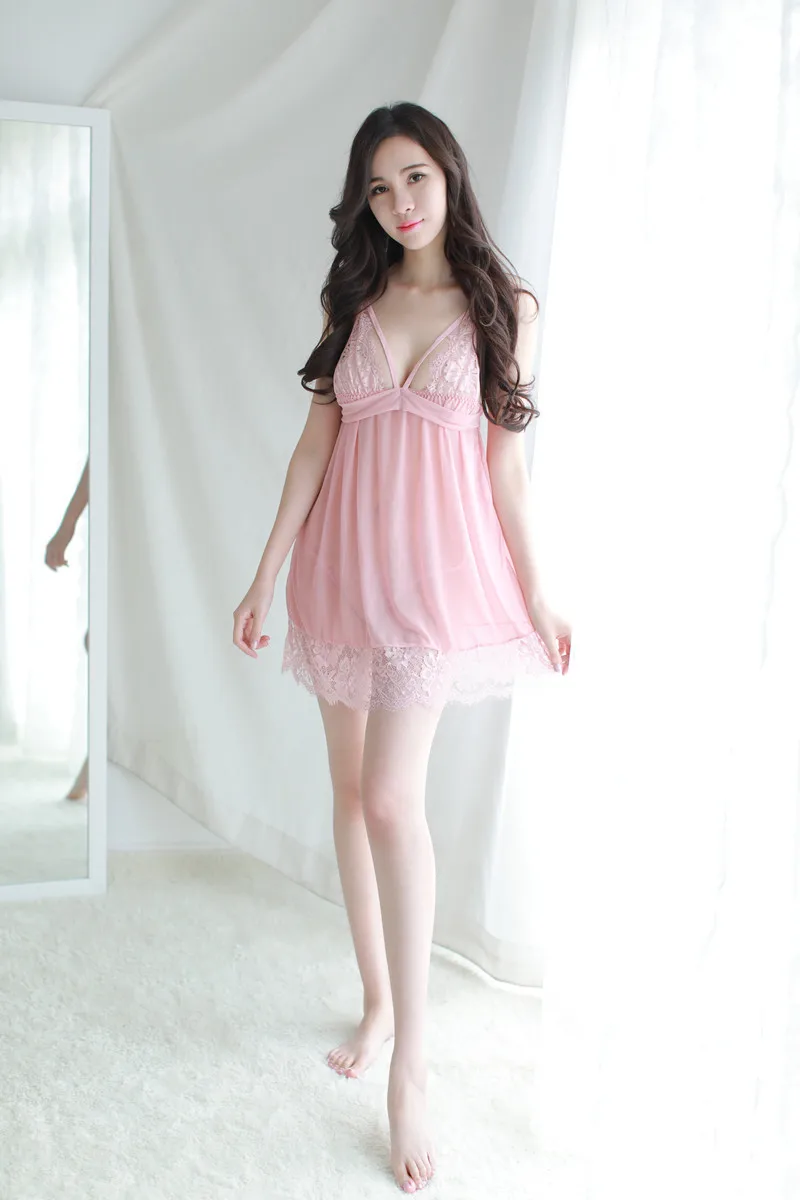 sexy lingerie Perspective pajamas appeal temptation transparent dress sleepwear | Babydolls &amp Chemises