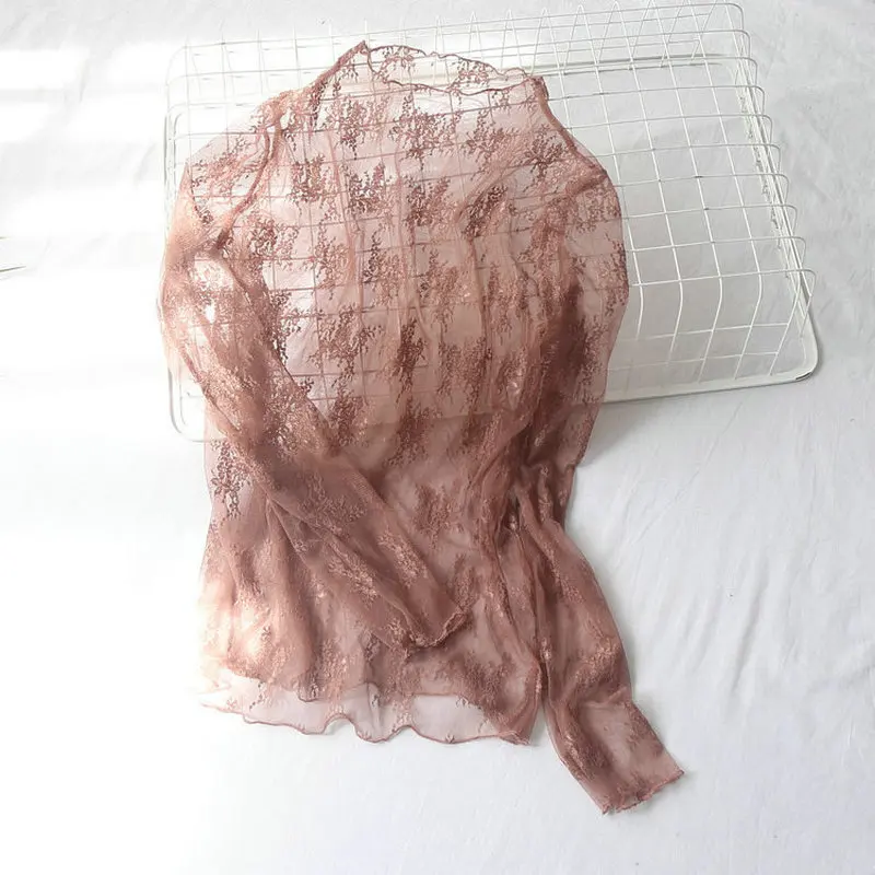 Элегантная Женская Базовая шикарная рубашка с круглым вырезом и длинным рукавом