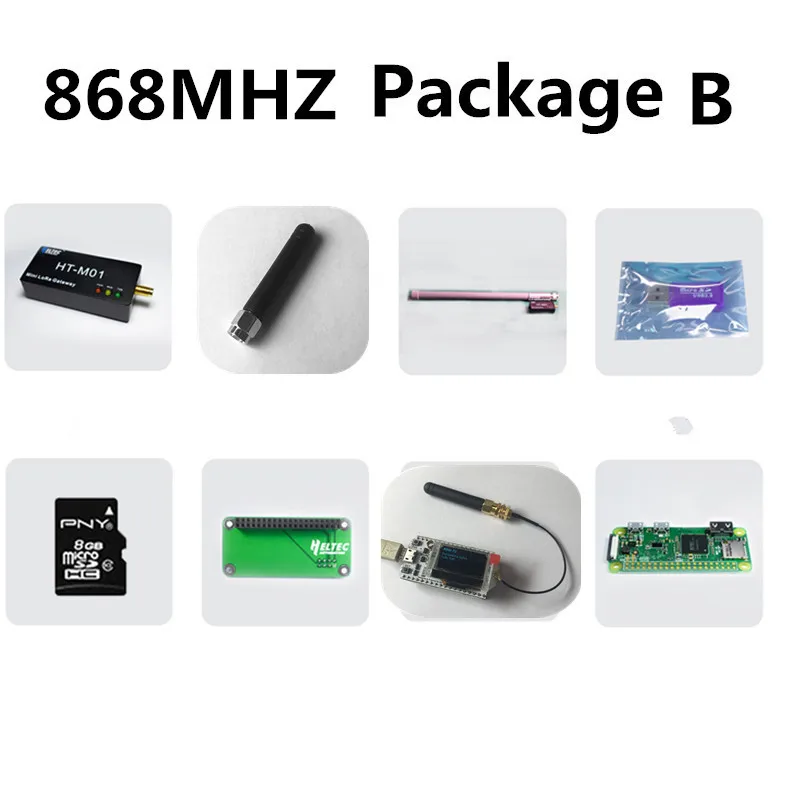 868MHZ Package B Мини Lora шлюз LoraWan SX1301 sx1255/57 lora 8 каналов 433 МГц/470 МГц/868 МГц/915 МГц для шлюза Интегрированный для Raspberry Pi - Цвет: 868MHZ Package B