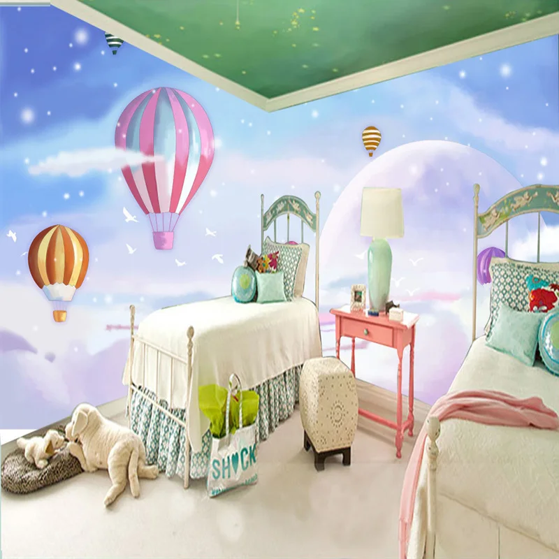 3D мультфильм на заказ настенная ткань ручная роспись средиземноморский шар дети