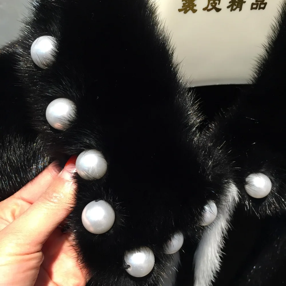 SQXR модная женская шуба из натурального меха норки популярная норки|fur real|real mink