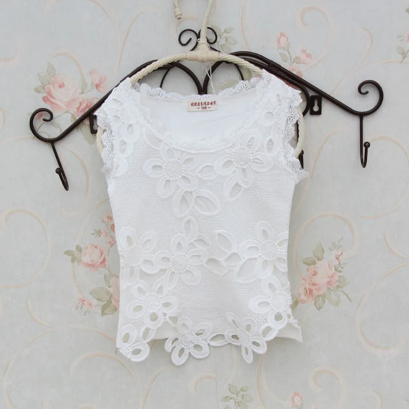 Детская хлопковая рубашка без рукавов школьные рубашки для девочек топы на