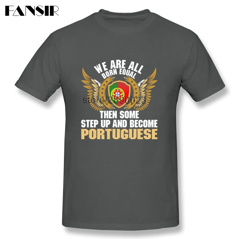 Men Tshirts Multi-color Short Sleeve O Neck Tshirt Boy Some Step Up And Become Portuguese Portugal Flag Guys Summer Tees | Мужская