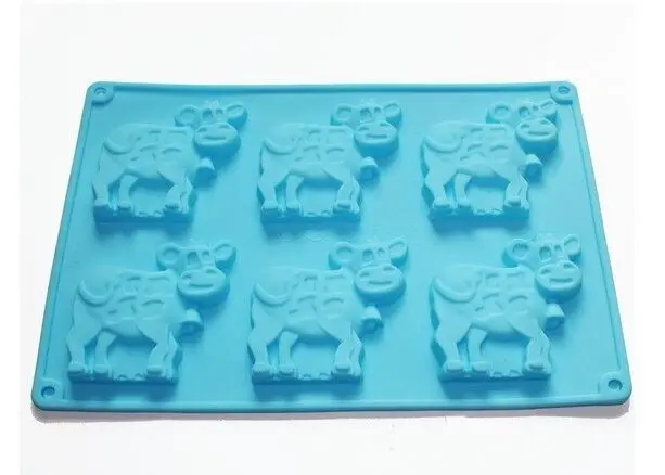 Коровья Гибкая силиконовая форма печенья для шоколада конфет мыла домашнего