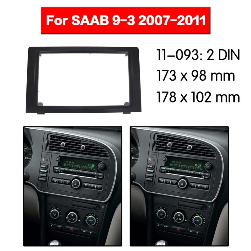 Автомобильный dvd-плеер рамка для 2007-2011 SAAB 93 2DIN Авто AC черный LHD RHD Авто радио мультимедиа NAVI fascia