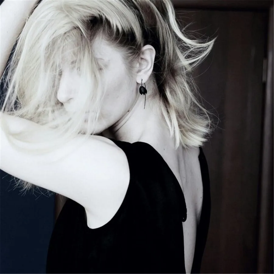 ADOLPH ювелирные изделия оптом 2017 Новый дизайн модные серьги темный черный