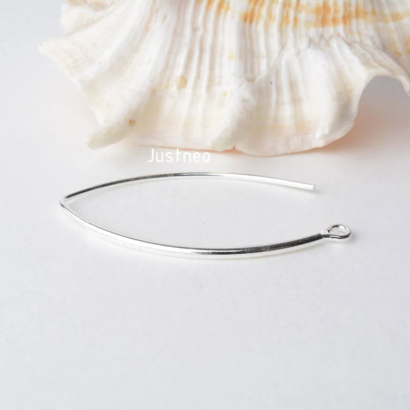 Ушной крючок твердые Серьги проволочные крючки из стерлингового серебра