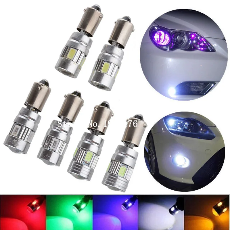 1 шт. BAX9S H6W BAY9S H21W 5630 6 SMD белый 12 в автомобильный боковый клиновидный Автомобильный