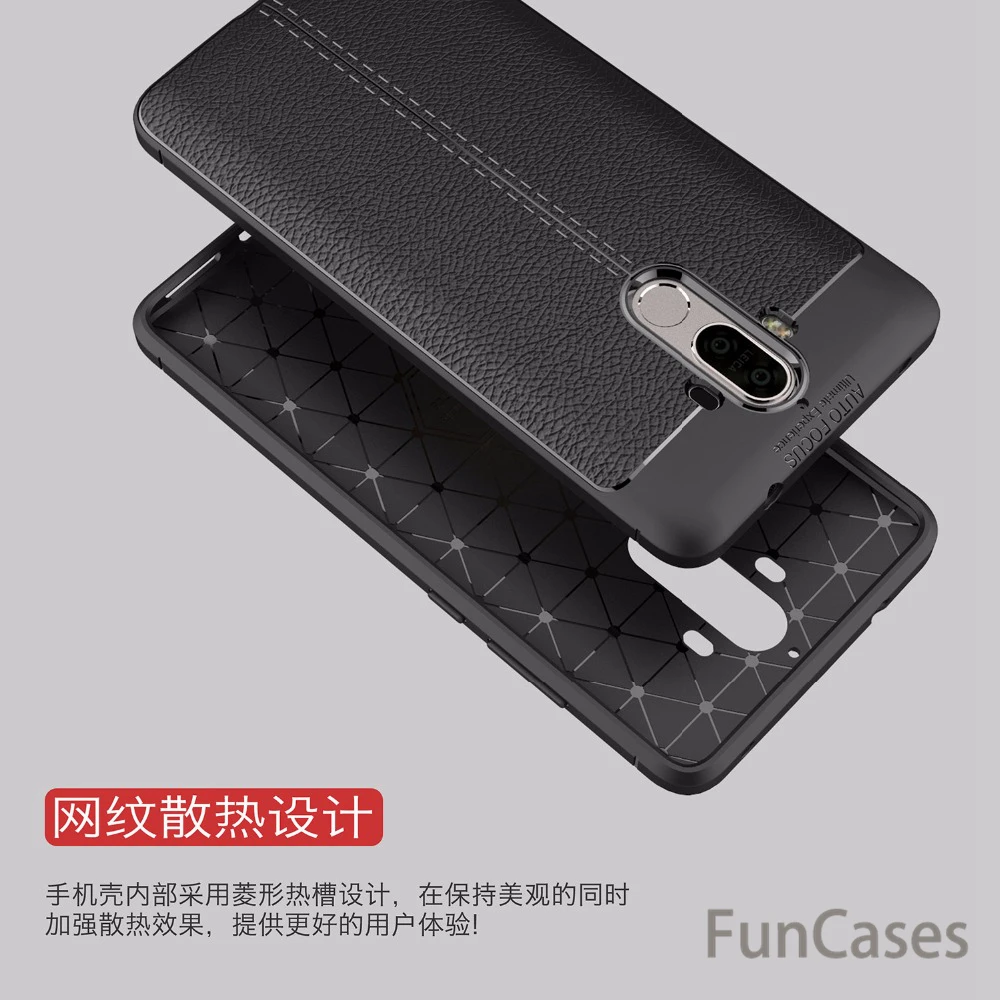 Мягкие TPU кожа углеродного волокна крышка для huawei Коврики 9 чехол Fundas