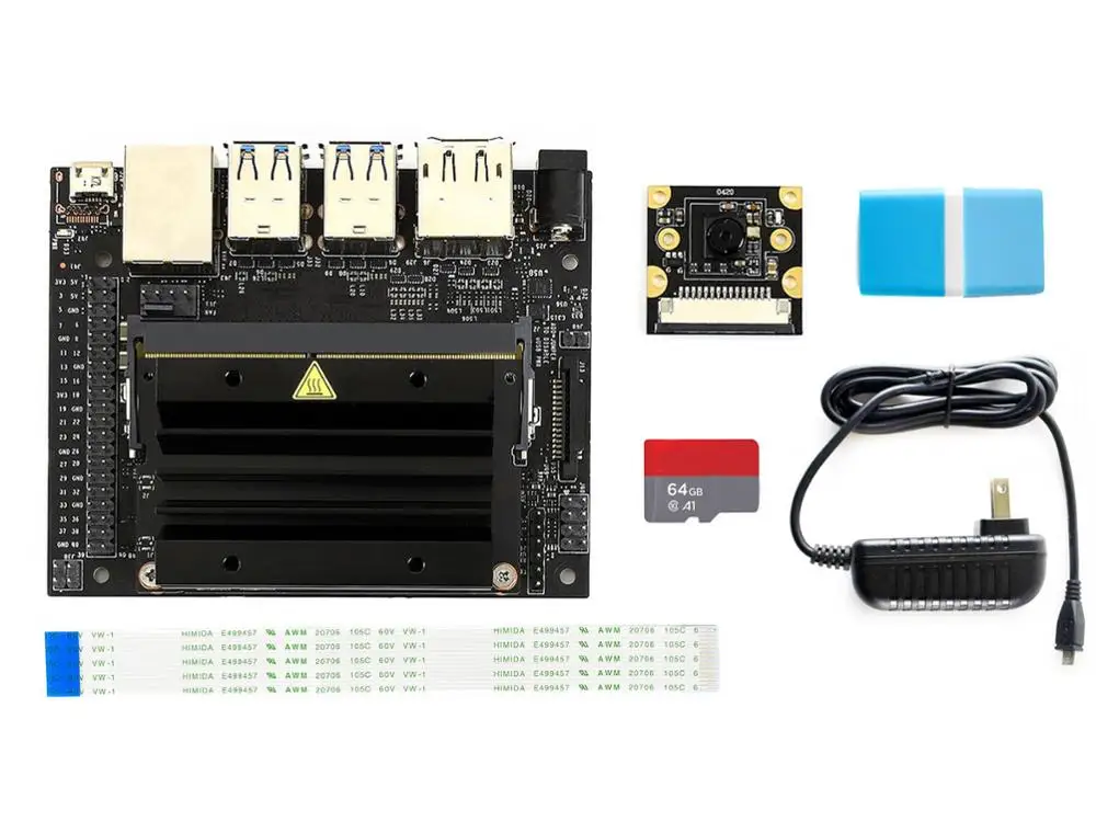 Package B NVIDIA Jetson Nano разработчик комплект AI разработка посылка с 64 Гб Micro SD карты камера " ips дисплей источник питания - Комплект: Package B