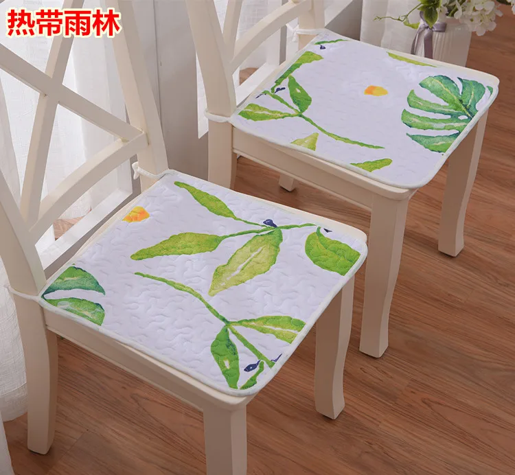 redaiyulin 2 pieces Квадратный коврик для сидения, кухонные подушки для офисного стула, современное сидение, Нескользящая подушка для обеденного стула, удобная хлопковая подушка для сидения - Цвет: redaiyulin 2 pieces