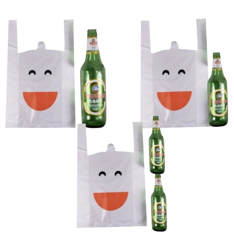 

1000 шт./лот прозрачная белая полиэтиленовая пластиковая сумка для покупок для пищевых продуктов/жилет, сумки для покупок/Розничная продажа д...