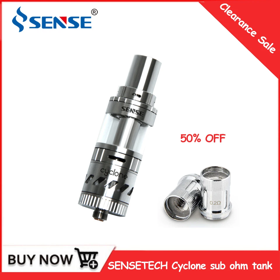 Распродажа оригинальный Sensetech Sense Cyclone sub Ом цистерна из боросиликатного стекла 5