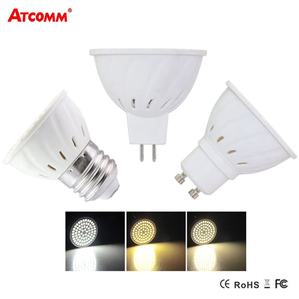 Ampoule LED E27 лампа GU10 MR16 Светодиодные диодные лампы 110 В 220 4 Вт 6 8 Высокий люмен без