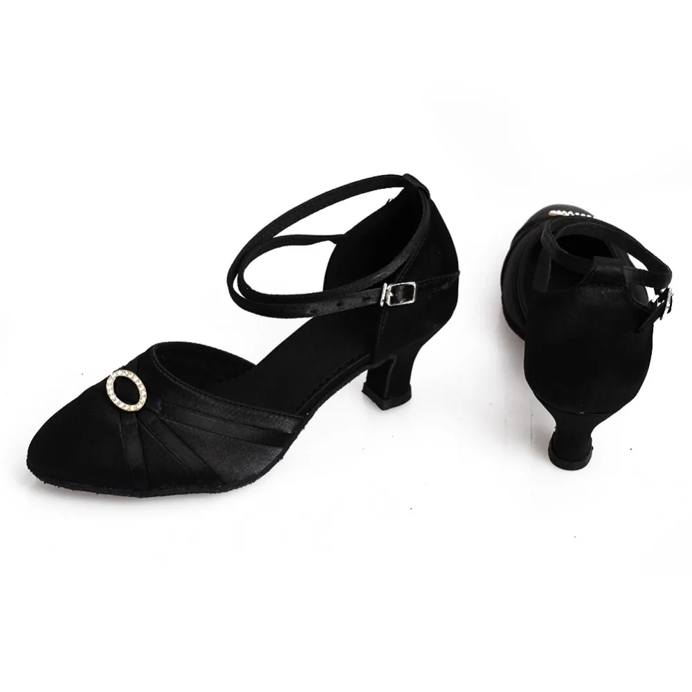 Женские атласные туфли для латиноамериканских танцев современные розовые