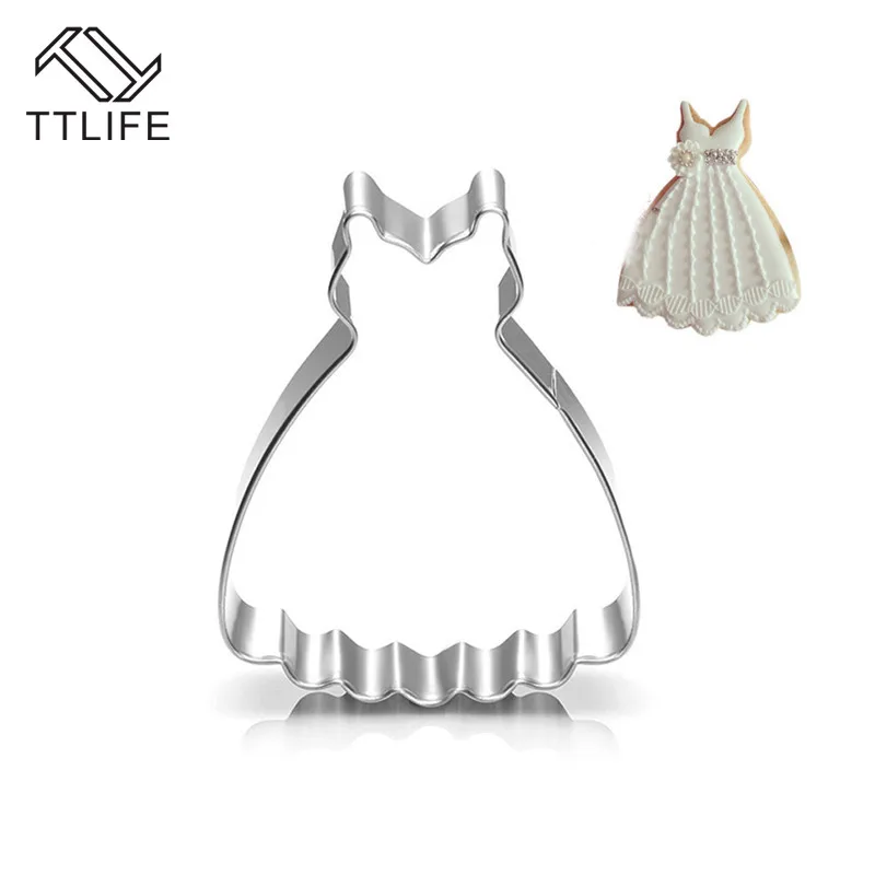 TTLIFE платье юбка тканевые формочки для печенья из нержавеющей стали выпечки