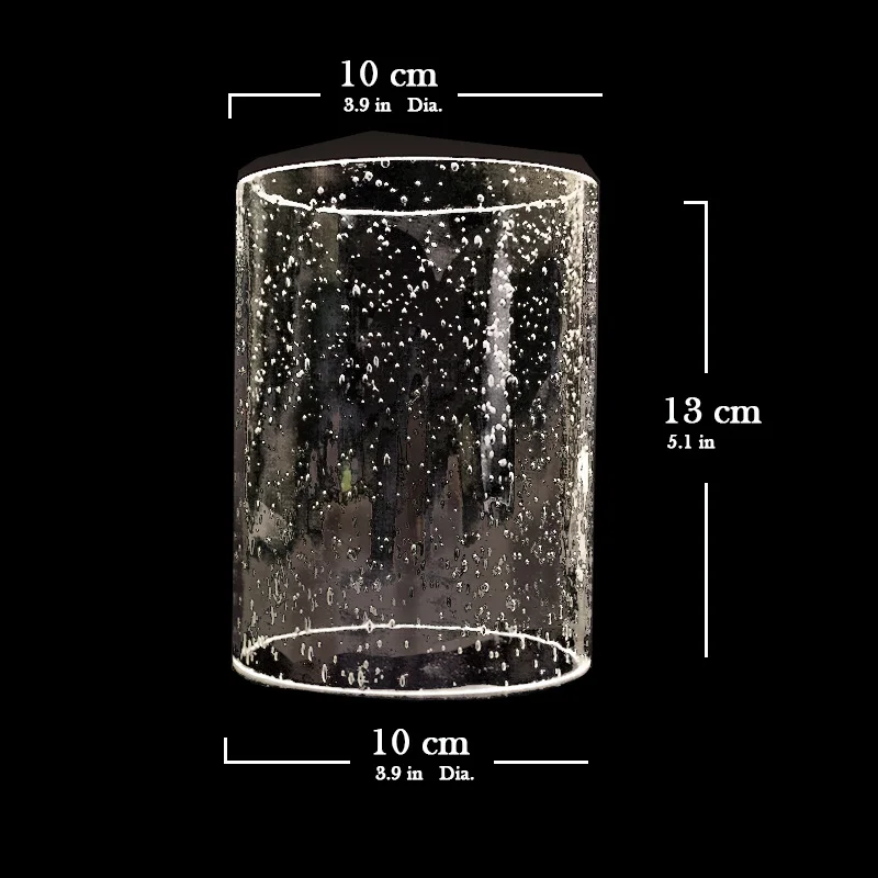 Высокая прозрачность seedy стеклянный абажур, высокое качество, L13cm* D10cm T3mm, для настенных светильников, фонарей, домашнего декора, формы трубки - Цвет корпуса: for W2701