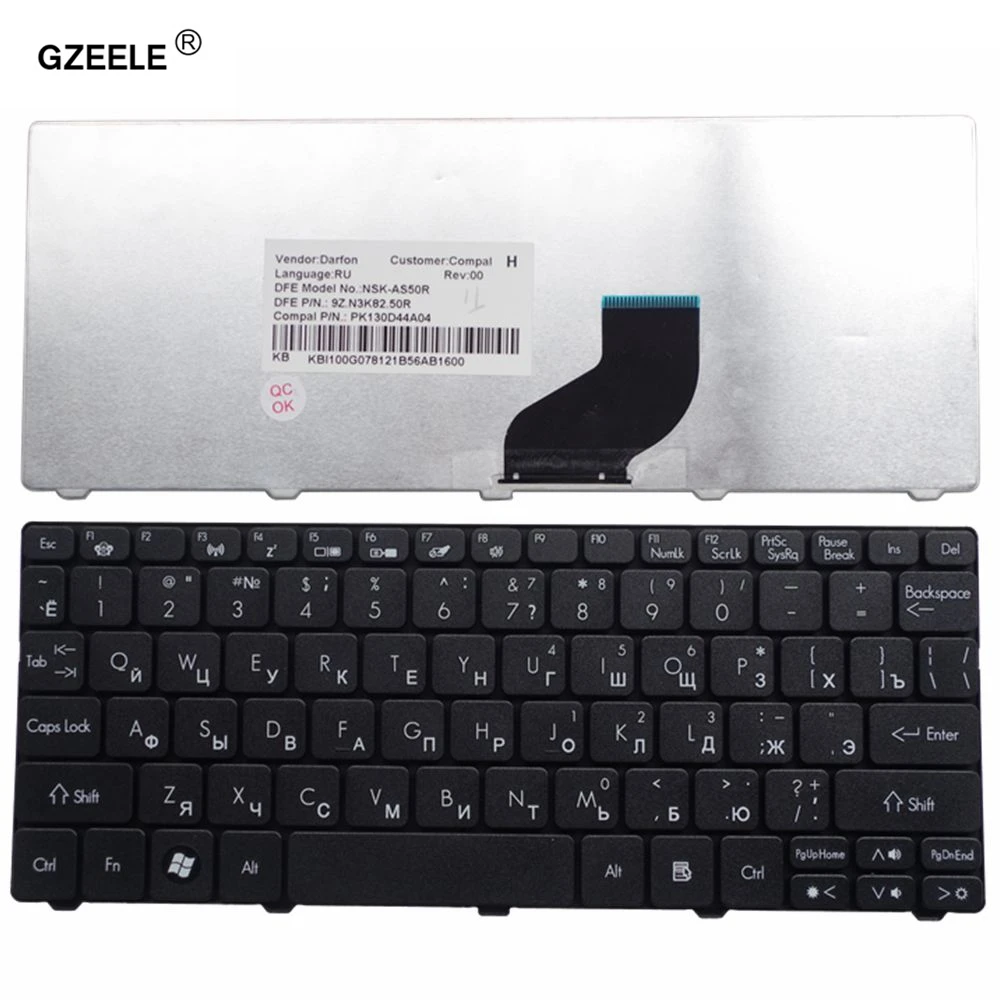 Новая клавиатура GZEELE RU для ноутбука Acer eMachines 350 355 EM350 EM355 D271 сменные клавиатуры |