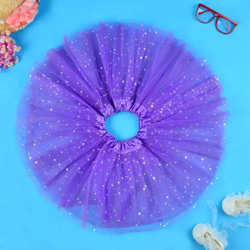 Новая фатиновая юбка пачка для маленьких девочек со звездочками и пайетками